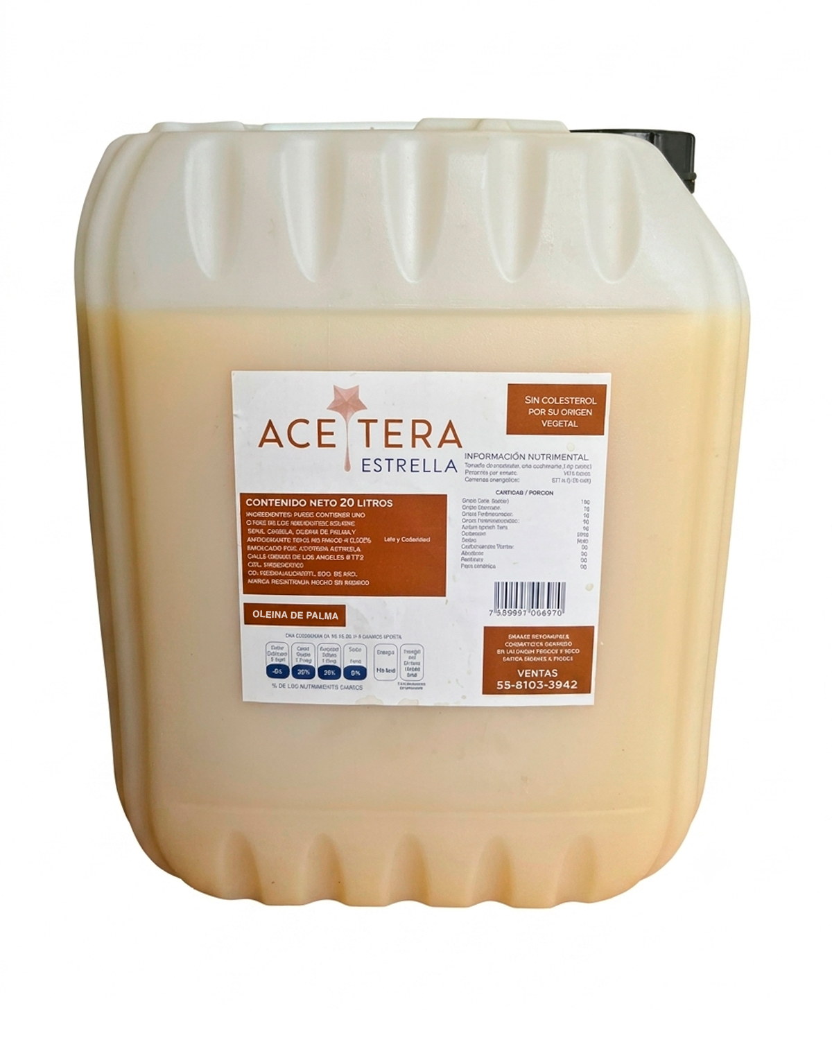 Aceite de Oleína de Palma · Bidón 20 L